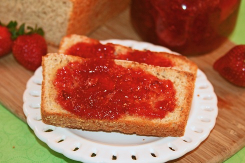 Image of English Muffin Bread With Quick Homemade Strawberry preserves, Hodgson Mill Blog 